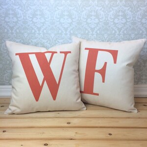 Custom Letter Pillow / Pillow Cover with optional insert / Alphabet Pillow