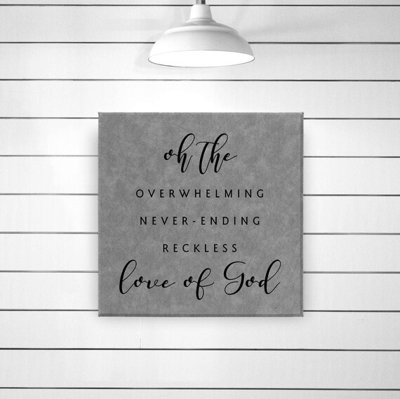 Reckless Love Song Lyrics Wall Art Song Lyric Leatherette | Etsy