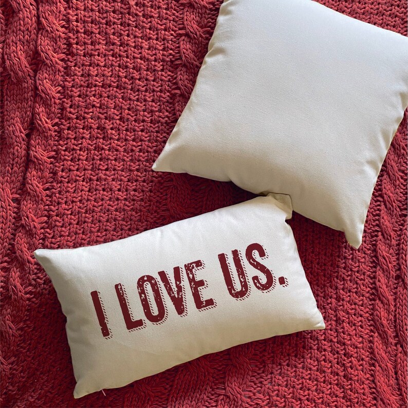 I Love Us Pillow Cover and Insert Romantic Pillow Cover Etsy