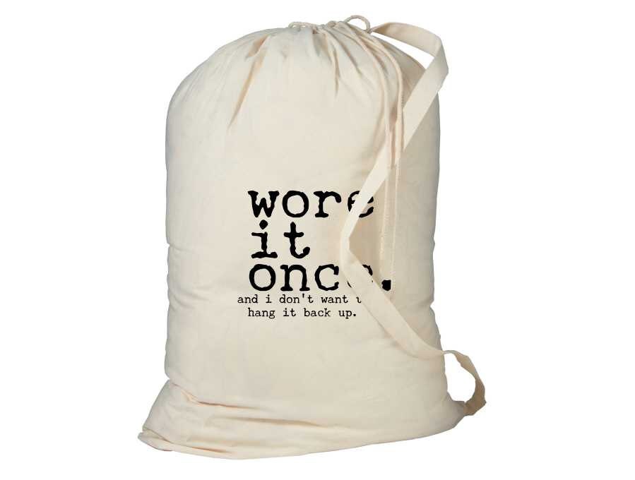 Laundry Bag Wore it Once Funny Laundry Bag Dorm Hamper Etsy