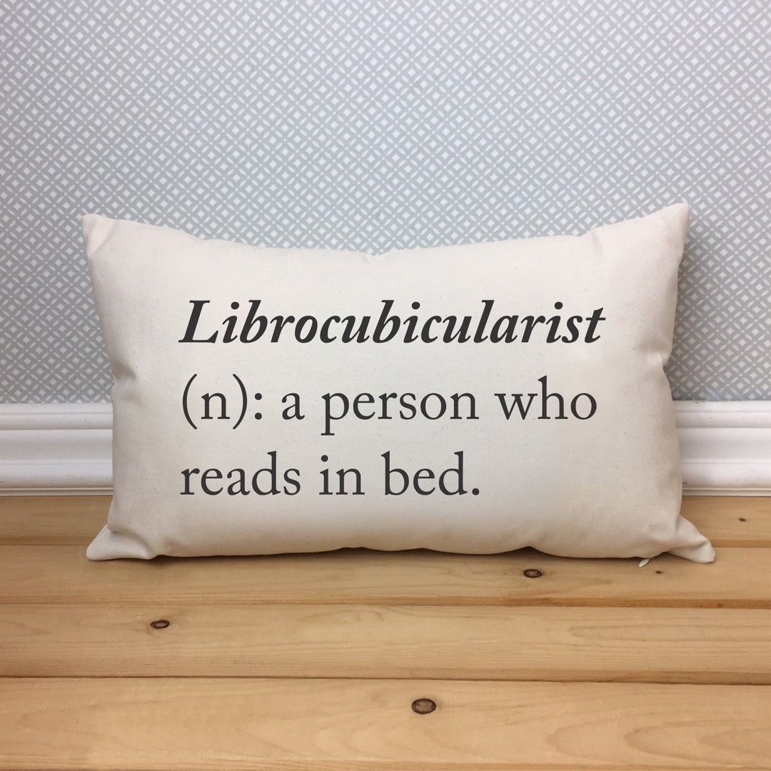 Book Lover Pillow Definition Pillow Gift for Book Reader Etsy