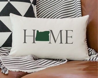Oregon Home State Lumbar Pillow Cover with optional pillow insert