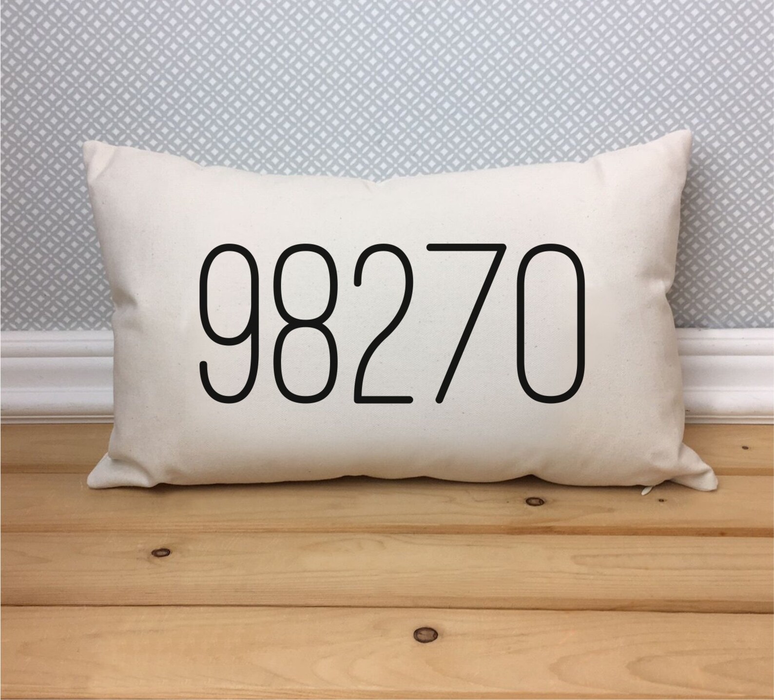 Zip Code Pillow / Oblong Postal Code Pillow / Address Home Etsy