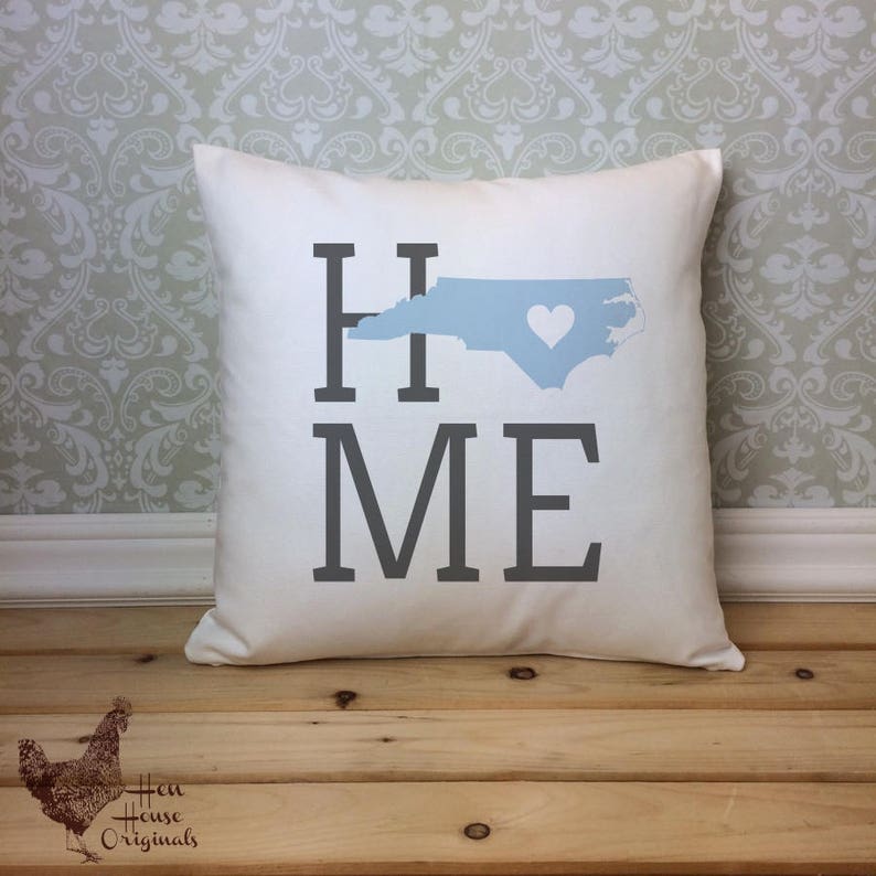 North Carolina Pillow North Carolina State Pillow North Etsy