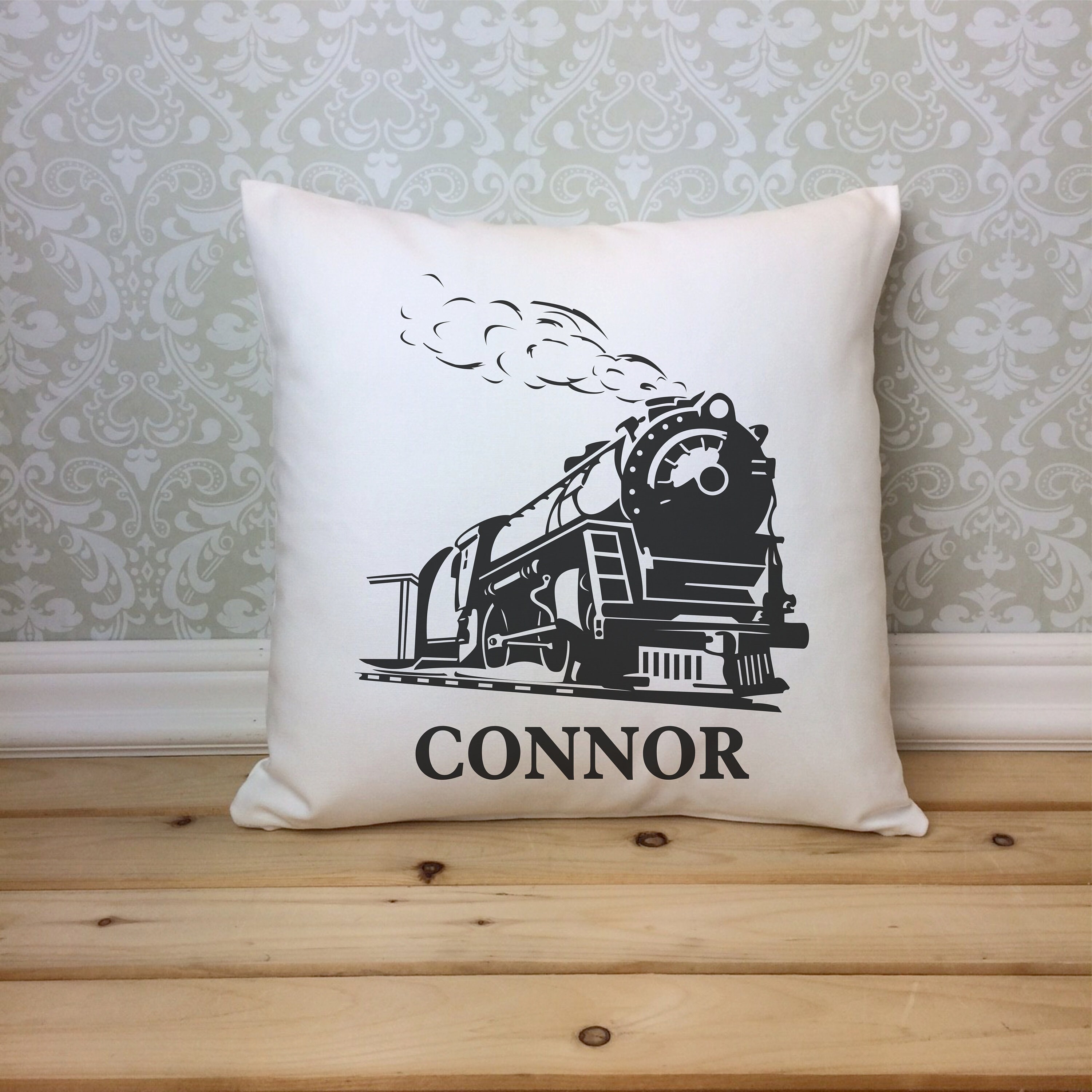 Train Pillow Cover Pillow Railroad Decor Etsy