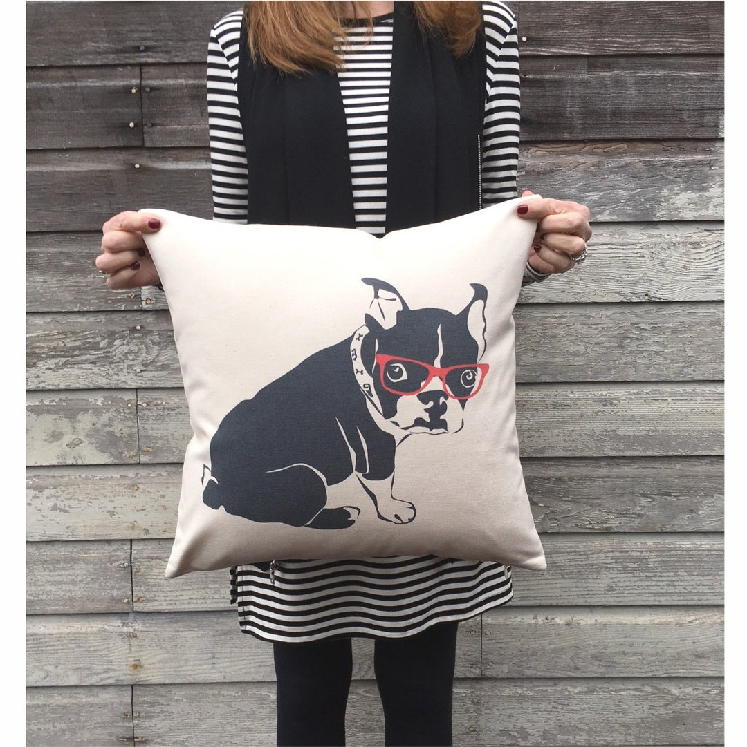 Boston Terrier Pillow Dog Pillow Boston Terrier Decor Dog Etsy
