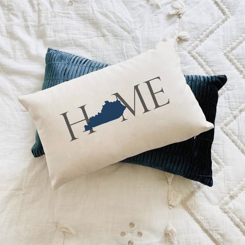 Kentucky Home State Lumbar Pillow Cover with optional pillow insert image 1