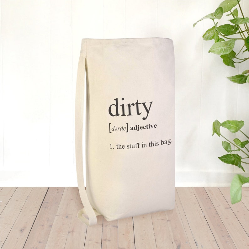 Large Laundry Bag With Definition of Dirty Funny Laundry Bag Etsy