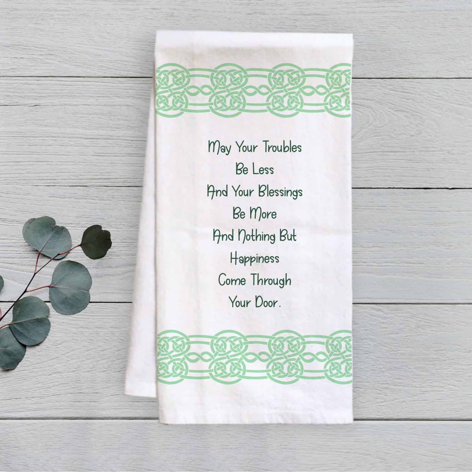 Irish Blessing Tea Towel Hostess Gift Saint Patrick's Day Etsy