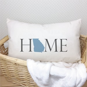 Georgia Home State Lumbar Pillow Cover with optional pillow insert
