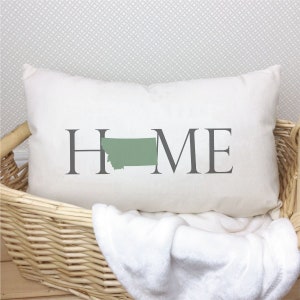 Montana Home State Lumbar Pillow Cover with optional pillow insert
