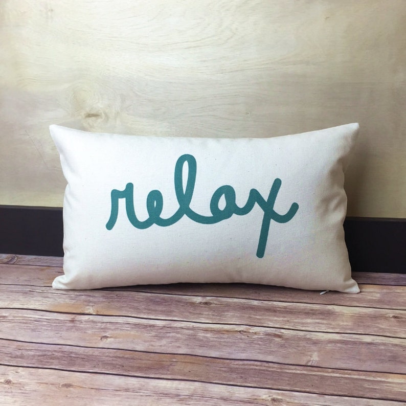 Relax Pillow Cover plus optional insert Lumbar pillow with Etsy