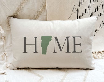 Vermont Home State Lumbar Pillow Cover with optional pillow insert