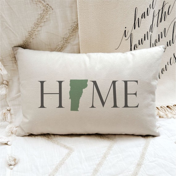 Vermont Home State Lumbar Pillow Cover with optional pillow insert