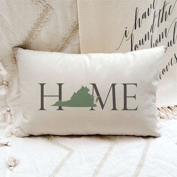 Virginia Home State Lumbar Pillow Cover with optional pillow insert