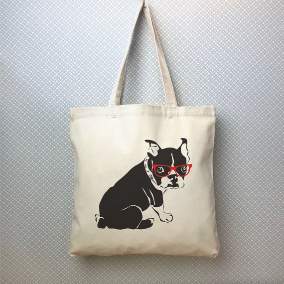 boston terrier tote bag