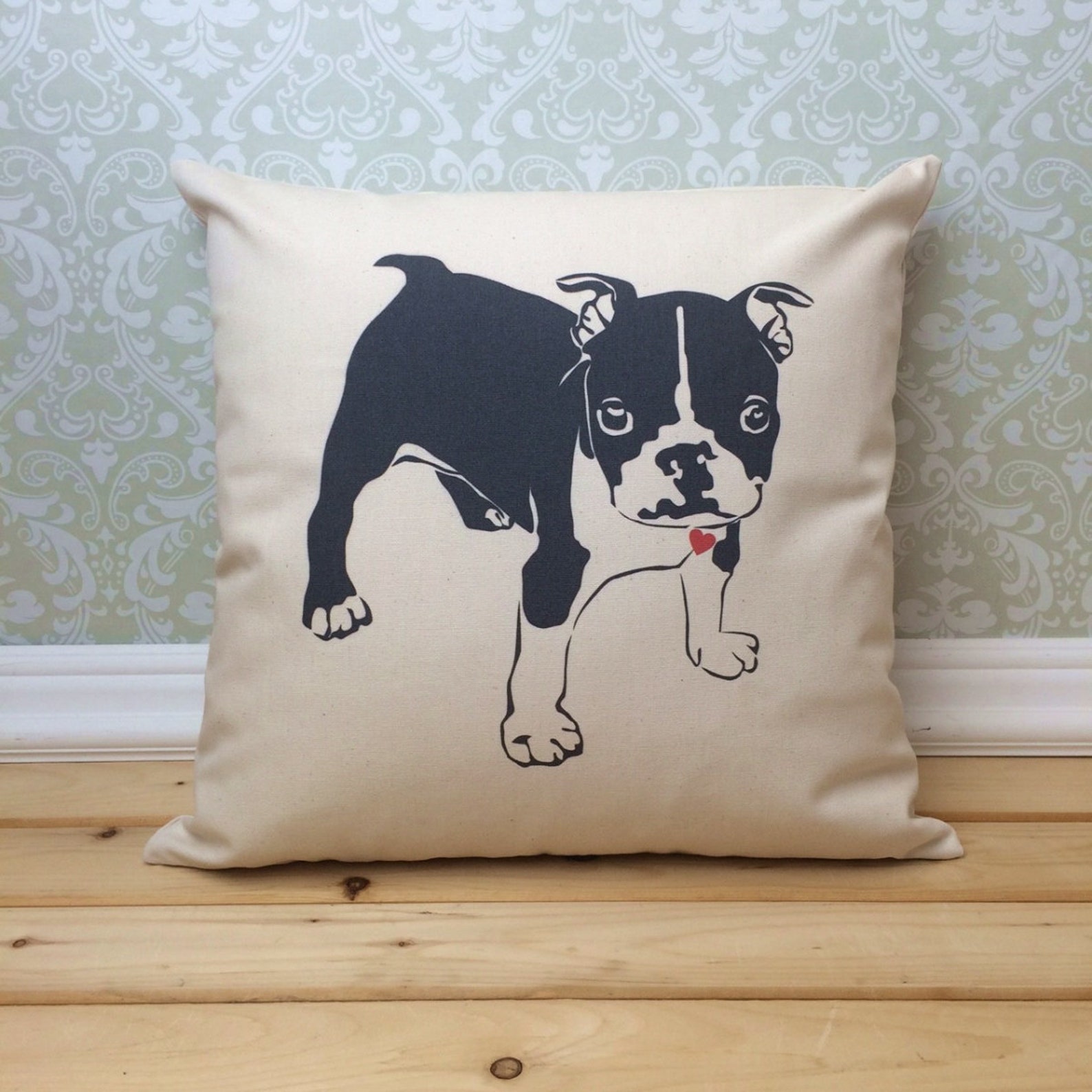 Boston Terrier Pillow Dog Pillow Boston Terrier Decor Dog Etsy
