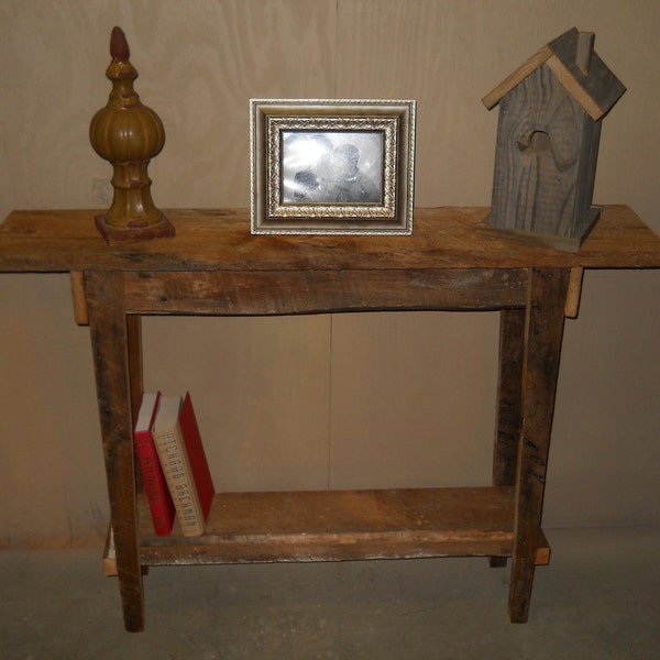 Barnwood Sofa Table/ Foryer Table, Rustic  Entry Table, Barnwood Table