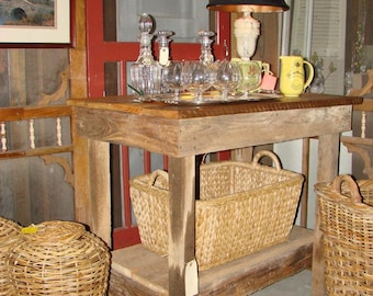 Kitchen Island, Kitchen Buffet, Rustic Reclaimed wood Kitchen Island,  Rustic Bar