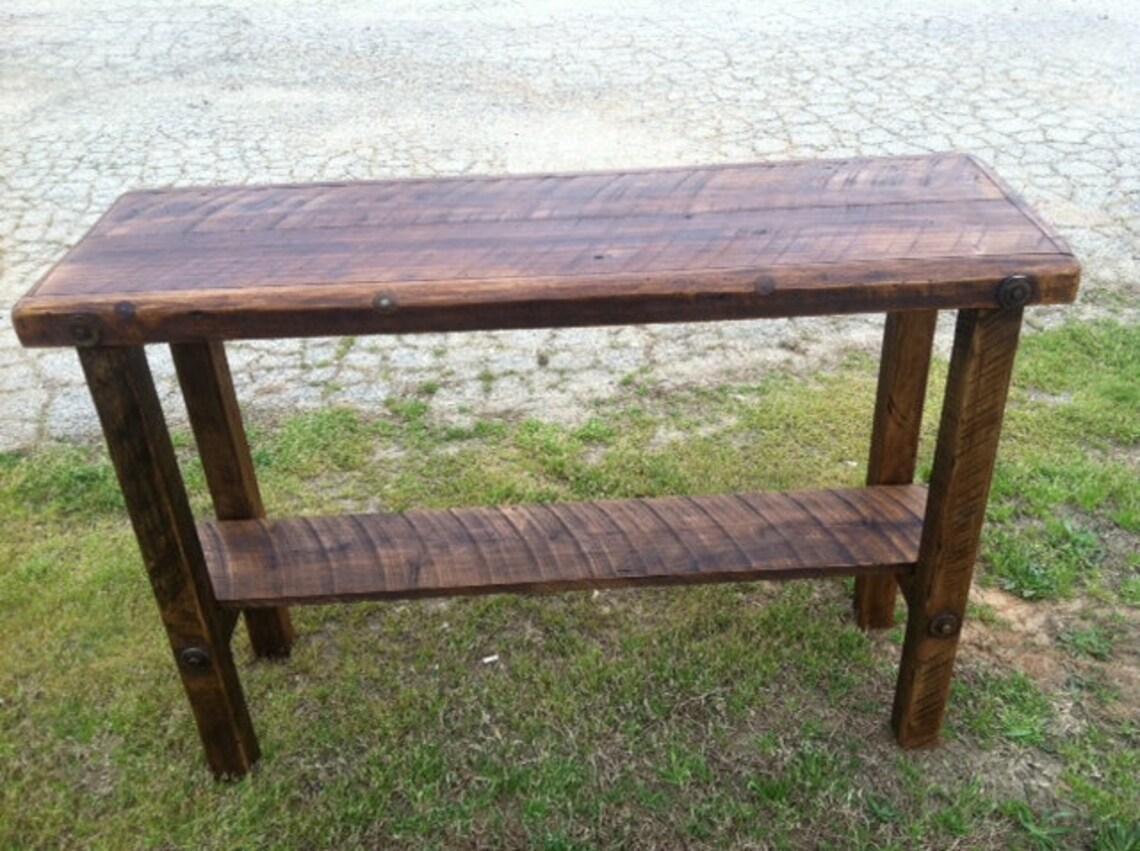 Sofa Table wood table Rustic sofa table Rustic Barn wood Etsy