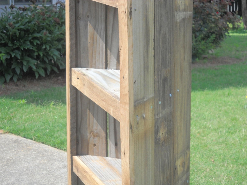 Rustic Bookcase Reclaimed Wood Corner Bookcase Corner Etsy