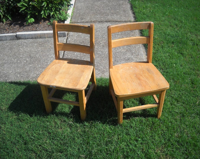 Vintage Children's School Chairs Wooden Child Chairs Etsy