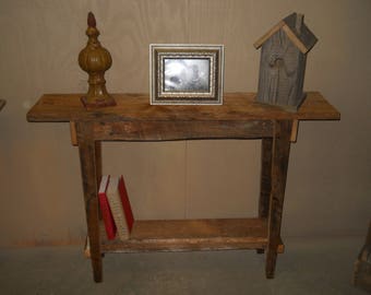 Barn wood Sofa Table/ Foryer Table, Rustic  Entry Table, Barn wood Table