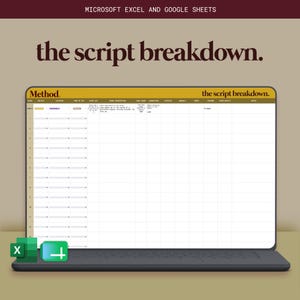 Modello di analisi della sceneggiatura - Pianificazione della pre-produzione cinematografica e televisiva (Fogli Google ed Excel - Download digitale)