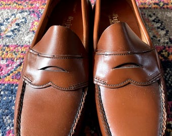Cole Haan Brown Leather Tassel Loafers Men display picture 3