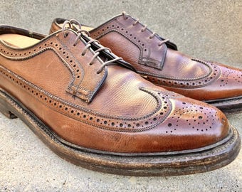 Vintage FLORSHEIM Brown Shell Cordovan Long Wing Bluchers | Size