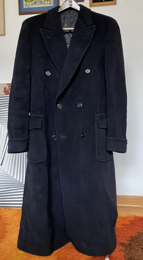 Paul Stuart, Vintage Paul Stuart Polo Belted Over Coat English Herringbone Wool 44 XL Ivy Prep