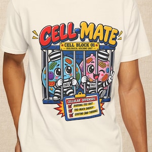 Cell-Mate Pun Shirt, Funny Biology Cell Tee, Mitochondria Meme (Comfort Colors®)