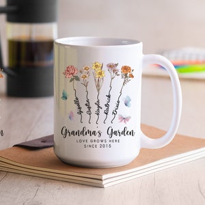 Custom Grandma's Garden Flower Vase, Custom Grandkid Name Flower Vase, Mother's Day Gift, Grandma Gift, Grandma Flower Vase, Wildflower Gift image 6