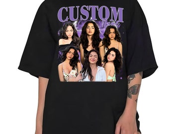 Custom Bootleg Rap Tee, Custom 90s Vintage Bootleg Shirt, Custom Photo Shirt, Custom Vintage T Shirt, Custom Girlfriend Bootleg Tee