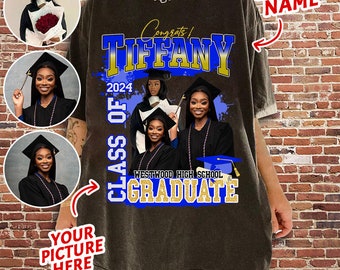 Class Of 2024 Graduation Bootleg Shirt, Personalized Senior 2024 Shirt, Custom Senior High School Tee, Graduation Shirt, Class of 2024