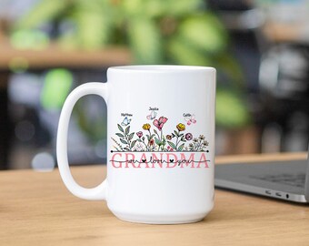 My Favorite People Call Me Grandma Mug, Custom Grandma Mug, Personalized Grandma Coffee Mug, Grandma Announcement, Gifts For Grandma Gift