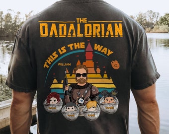 Personalized The Dadalorian Dad Shirt, Best Dad Ever Shirt, Personalized Grandpa Shirt, Father's Day Gift For Dad, Daddy Shirt For Men 4