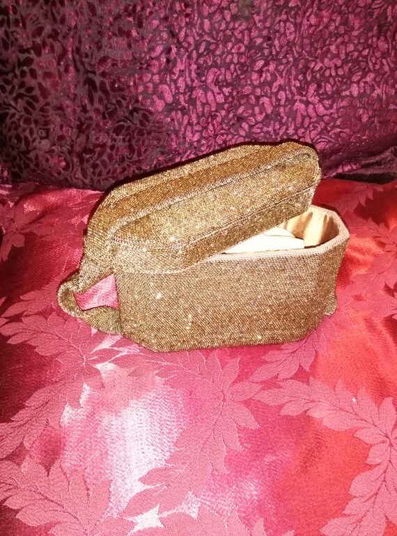 Vintage beaded 1940"s purse (Golden ) - image 3