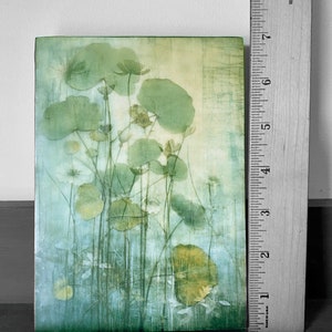 Encaustic Art Botanical Lunaria Mini Wall Decor Natural Wall Art Plant Illustration Midjourney AI Natural Wall Decor Birthday Gift image 3