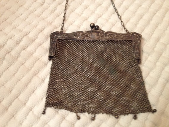 1920's German mesh metal purse