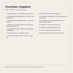 ADHD och relationstrauma, en psykodynamisk läsning, kliniskt kompendium PDF + EPUB för terapeuter, omedelbar nedladdning bild 4