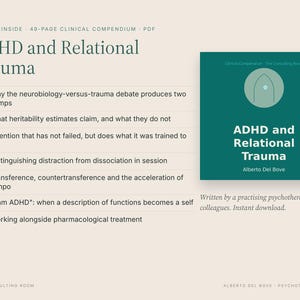 ADHD och relationstrauma, en psykodynamisk läsning, kliniskt kompendium PDF + EPUB för terapeuter, omedelbar nedladdning bild 5