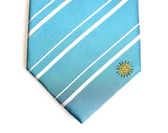 Thin Bordered Uruguay Flag Square Tie Clip