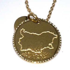 Bulgaria BGR Country Necklace Charm LDS Sister Missionary Mom Wife Statesman Ties
