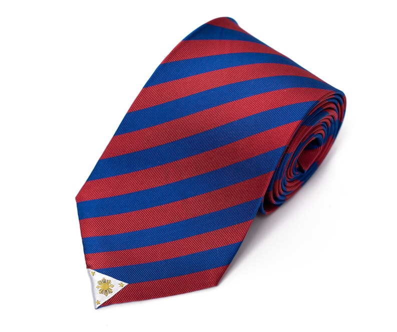 Philippines Tie 3.25 Inspired by the Filipino Flag Philippines Necktie LDS Missionary NOT Personalized image 1