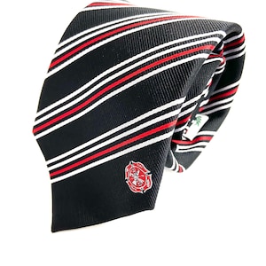 Fire Department Tie - 3.25” - Inspired by the Thin Red Line - Fireman Firefighter Necktie - NOT Personalized