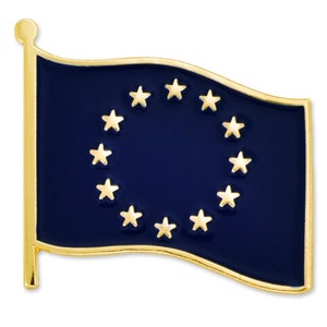 European Union EU Flag Emblem Pin Lapel Tie Necktie Tack Statesman Ties