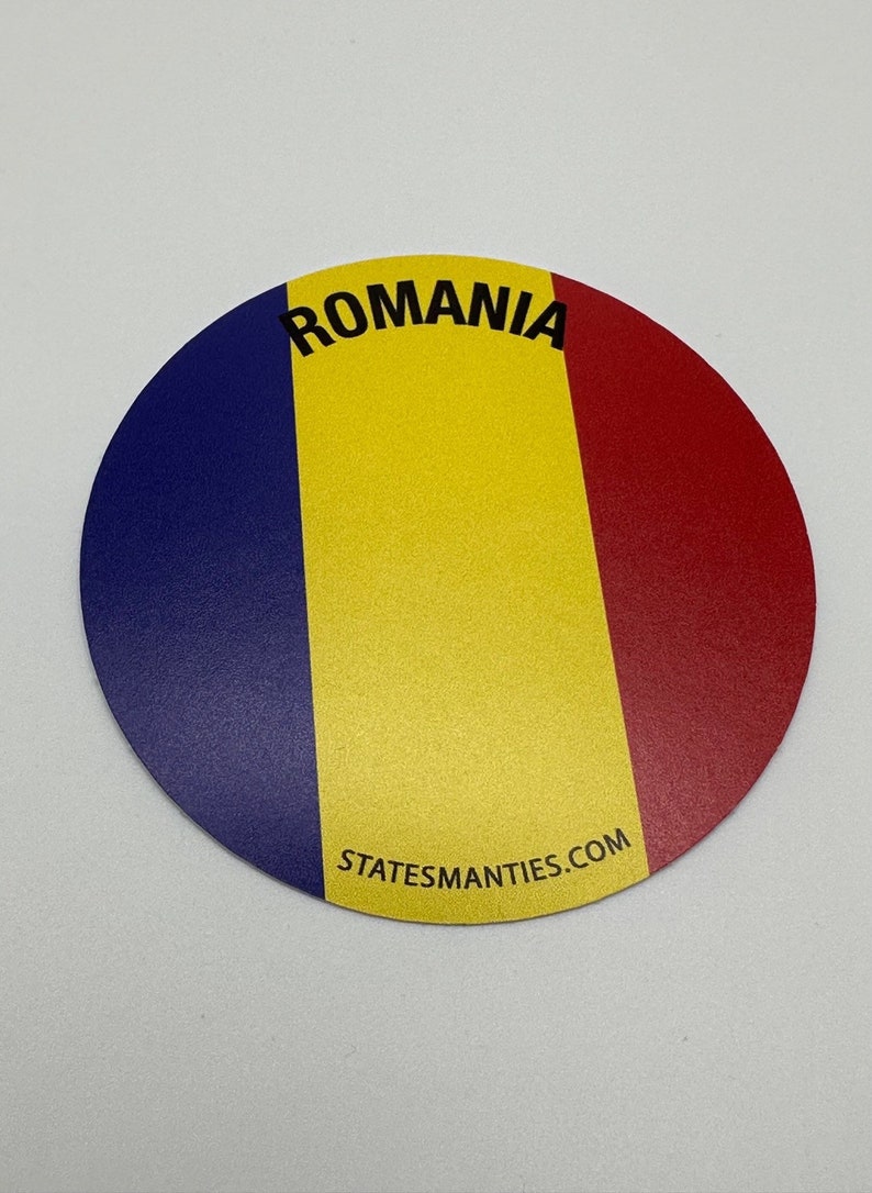 Romania Sticker Romania Vinyl Sticker Decal - 3” - 6 Mil - Water Bottle Laptop Car ...