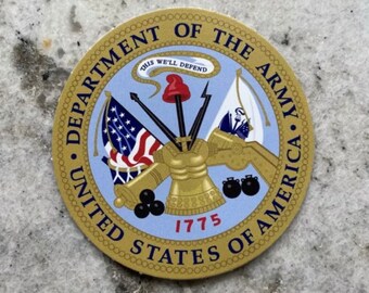 United States Army USA Military - Vinyl Sticker Decal - 3” - 6 mil - Water Bottle Laptop Car Automobile