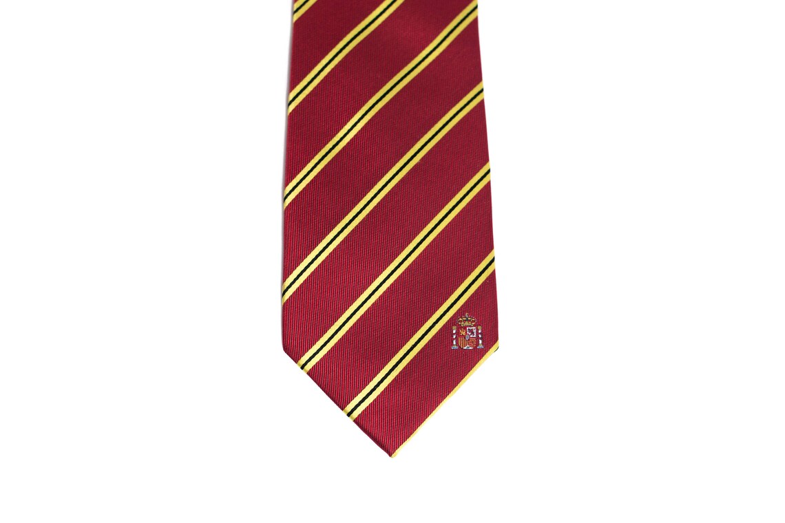 Spain Tie Inspired by the Spanish Flag With Personalized Etsy